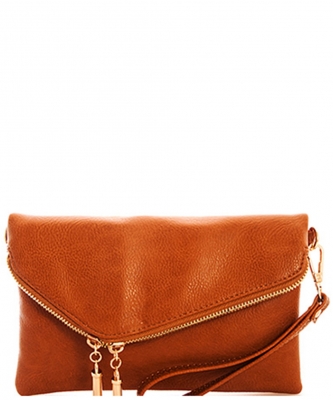 Leopard Envelope Clutch Crossbody Bag AD2585 TAN